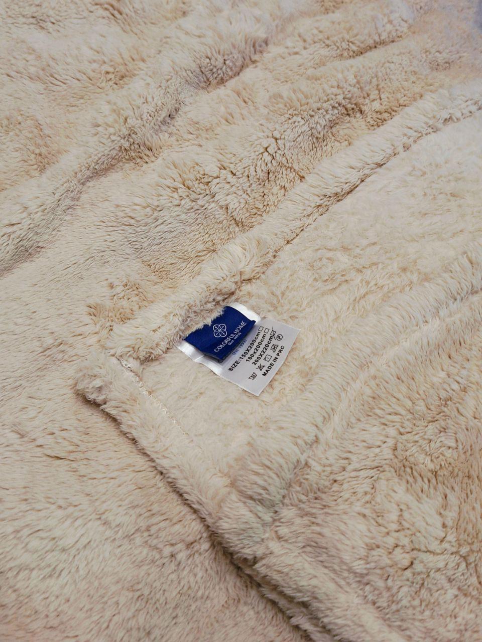 Плед-покрывало флисовый Colorful Home Шторм 200х220 см Бежевый (1240) - фото 7