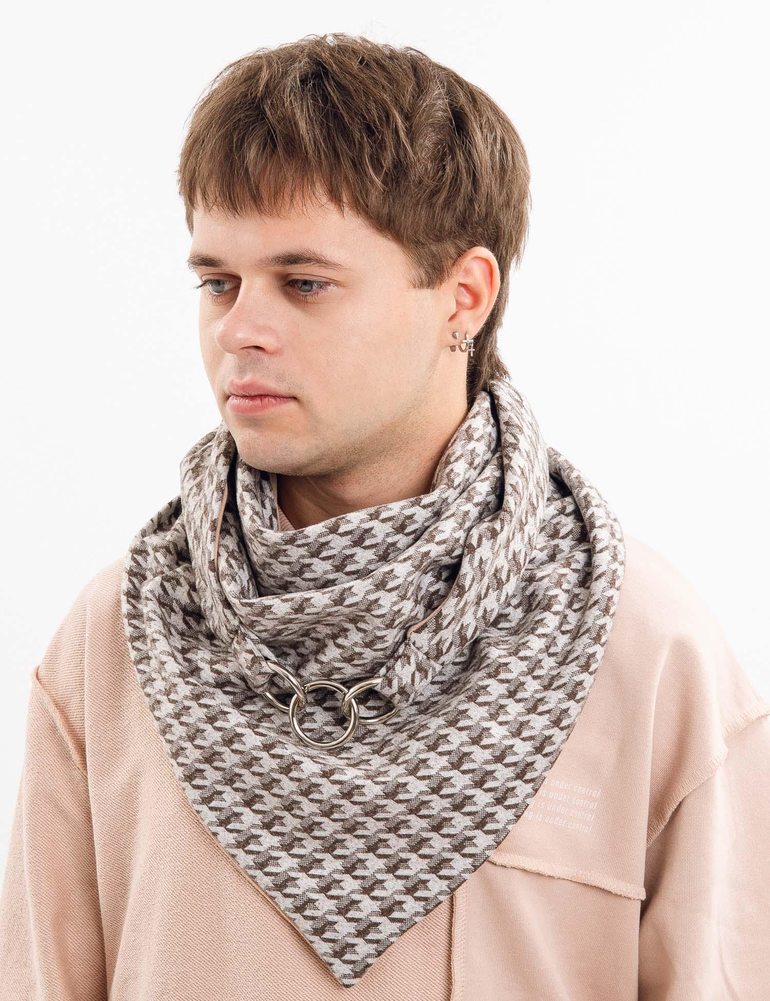 Шарф чоловічий My Scarf Единбург двосторонній вовняний Коричневий (29512842)