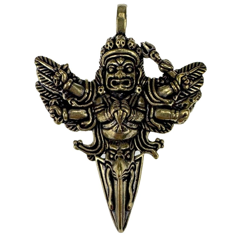 Кулон Пурба и Гарудой латунный 6х4,5 см (C5862)