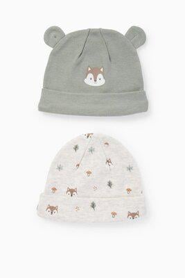 Комплект шапочок C&A м'які трикотажні дитячі на 0-1 міс.