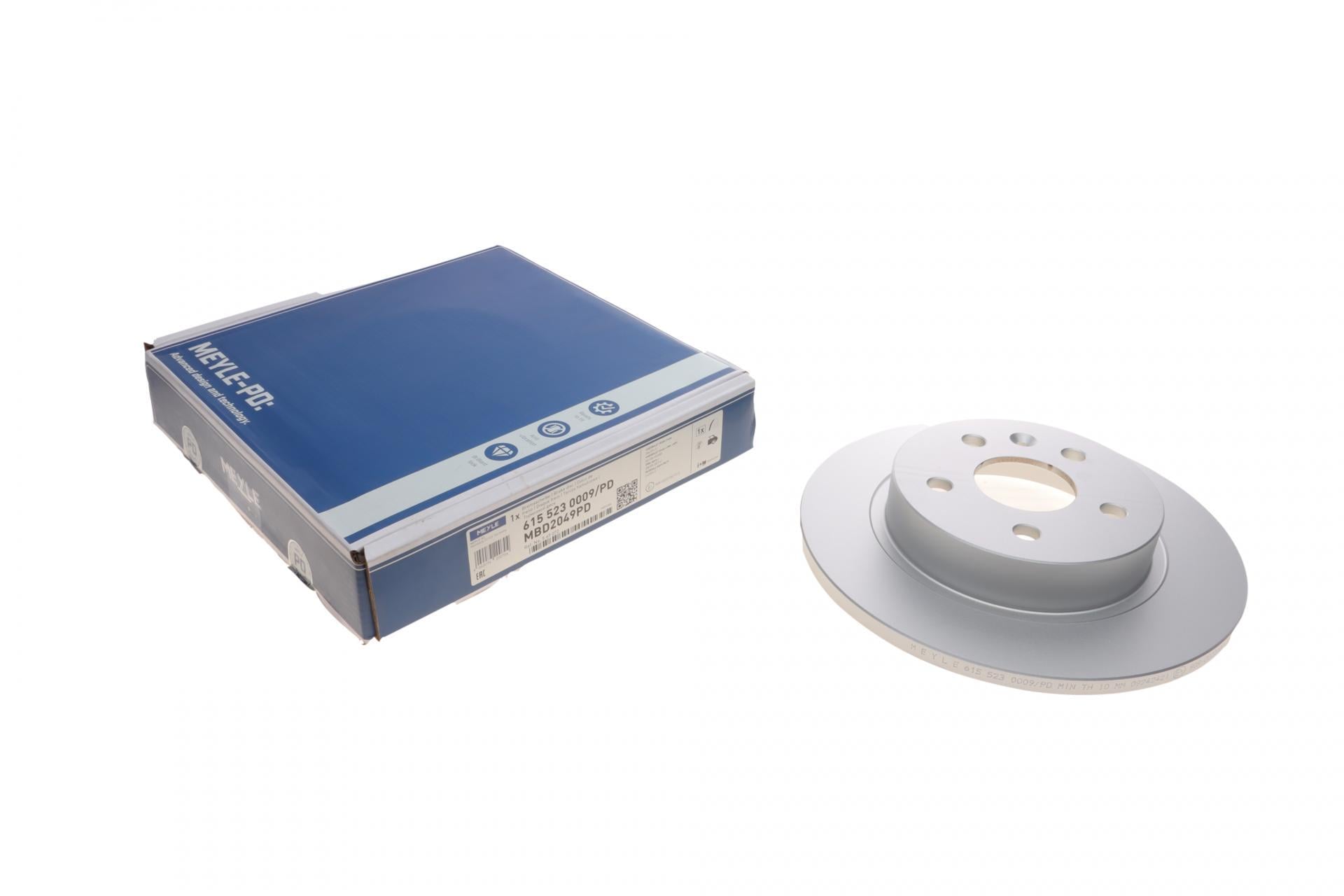 Диск тормозной задний Meyle для Chevrolet Aveo/Cruze/Trax/Opel Astra J/Mokka 09- 268x12 мм (615 523 0009/PD)