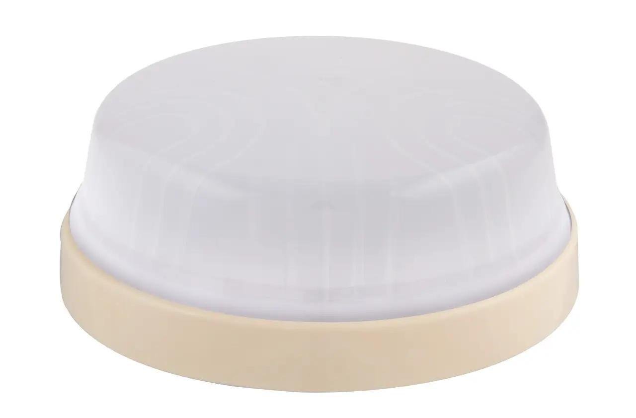 Настінно-стельовий світильник ERKA 1102-KB круглий E27 IP20 Слонова кістка/Білий (27551233)