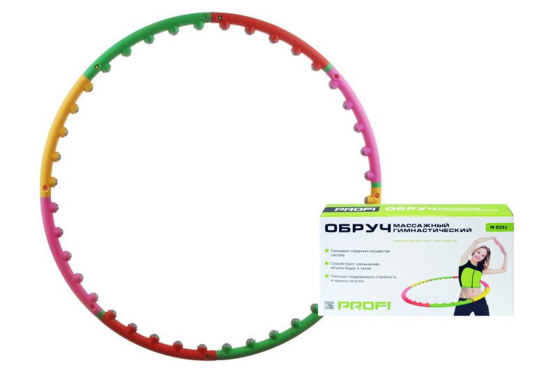Обруч массажный Profi Хулахуп 42x24x7 см Разноцветный (M0251)