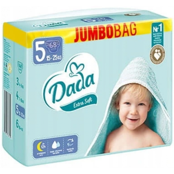 Подгузники детские Dada Jumbo Bag 5 15-25 кг 68 шт.