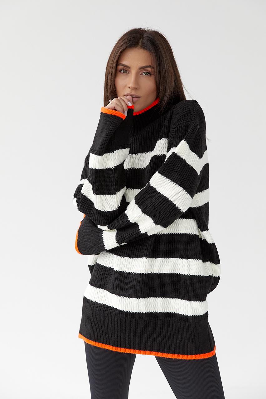 Свитер женский удлиненный oversize L Черный (9443068) Свитер женский удлиненный oversize L Черный (9443068)