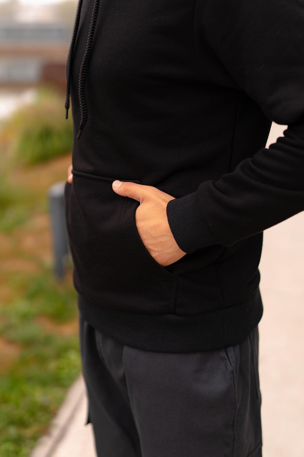 Худи мужское Explore с капюшоном S Черный (1334985813) - фото 3 Худи мужское Explore с капюшоном S Черный (1334985813) - фото 3