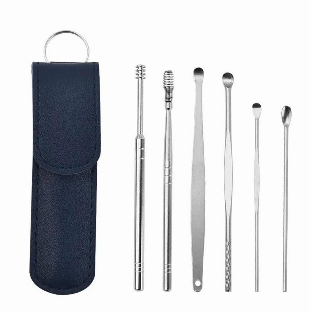 Набор инструментов для чистки ушей из 6 штук TOOL SET Черный