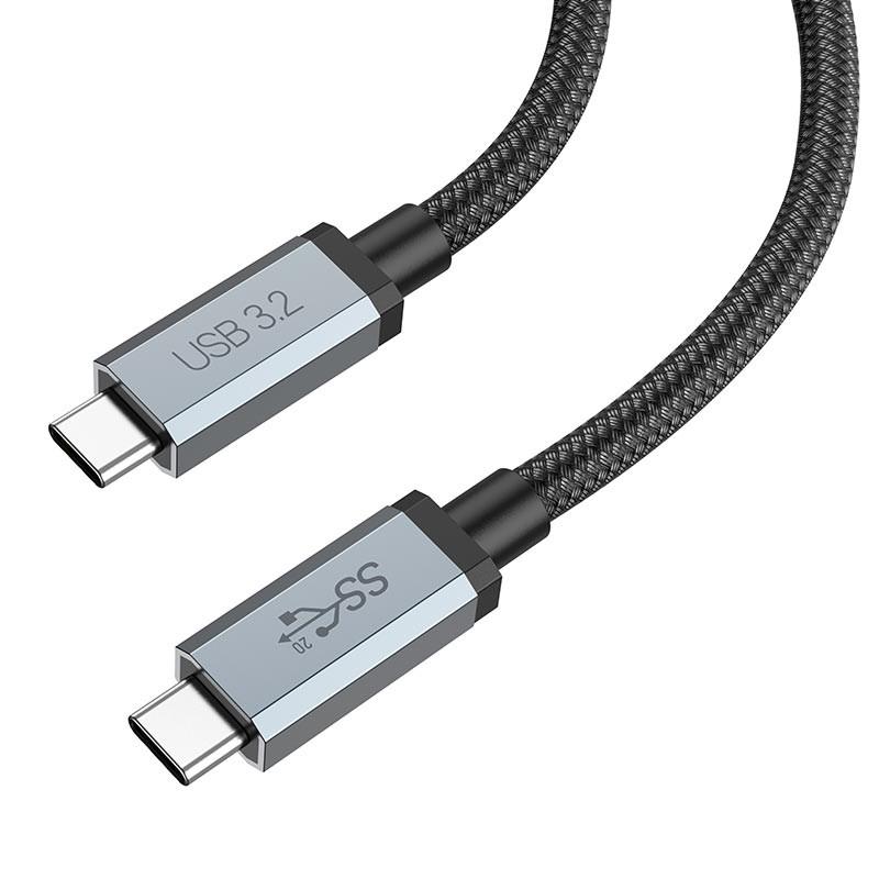 Кабель дата Hoco US06 Type-C to Type-C 100W USB3,2 20Gbps 1 м Чорний (00000064568_1) - фото 2