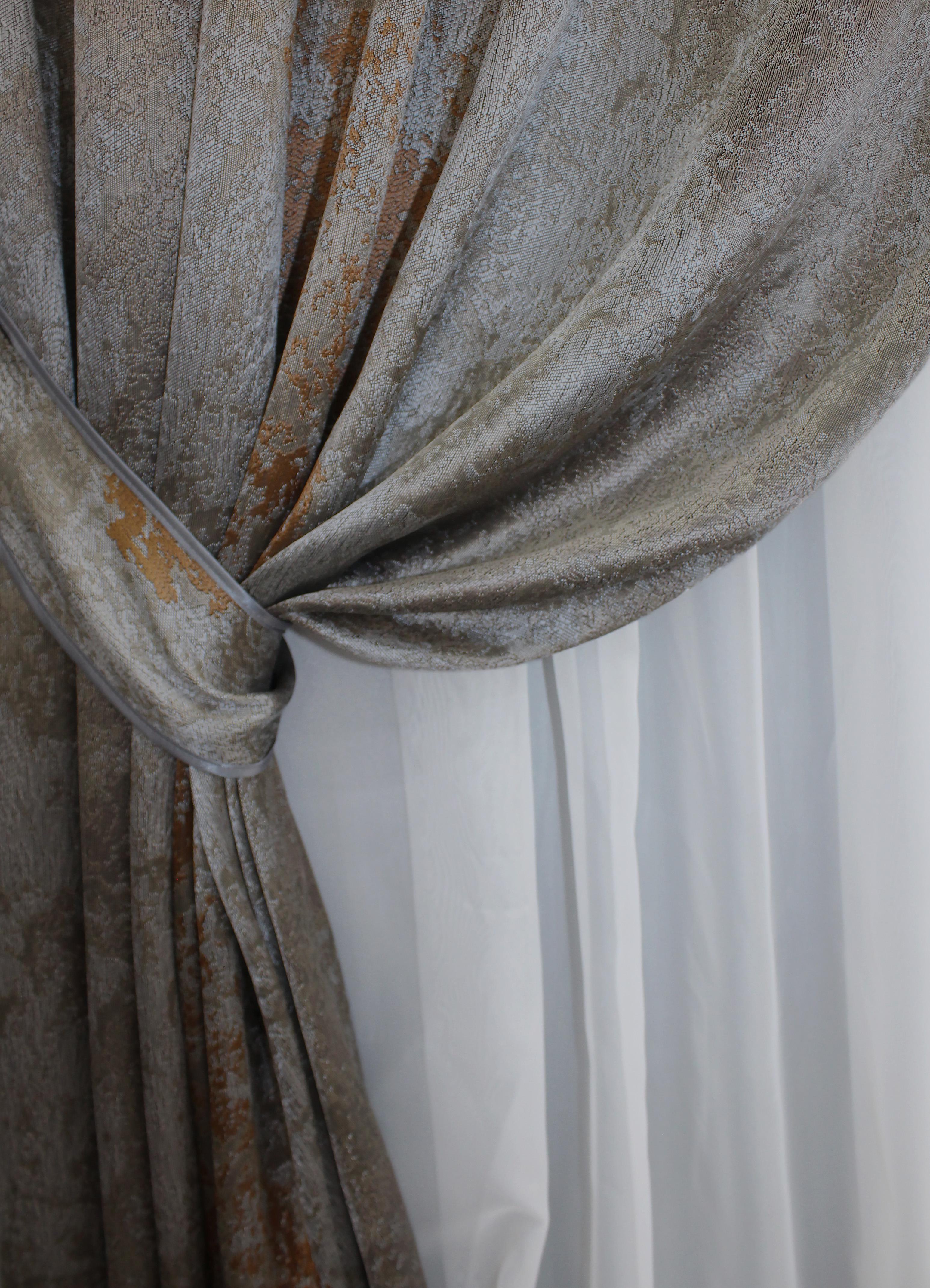 Комплект готовых штор VR-Textil Мрамор Al-7 № 1470ш 150х290 см 2 шт. Серый/Коричневый (33-0326) - фото 5 Комплект готовых штор VR-Textil Мрамор Al-7 № 1470ш 150х290 см 2 шт. Серый/Коричневый (33-0326) - фото 5