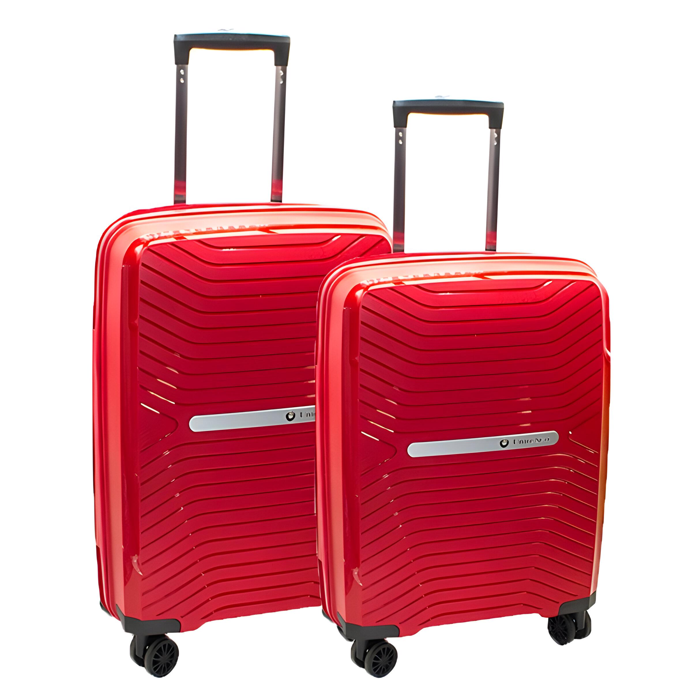 Набір валіз Unite Star 2в1 ABS-пластик з кодовим замком та телескопічною ручкою Червоний (7024)