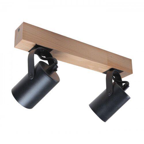 Спот настенно-потолочный ETRON 1-EDR-8602 WoodLine Spot GU10 2x35 Вт Натуральный/Черный (77704) - фото 4