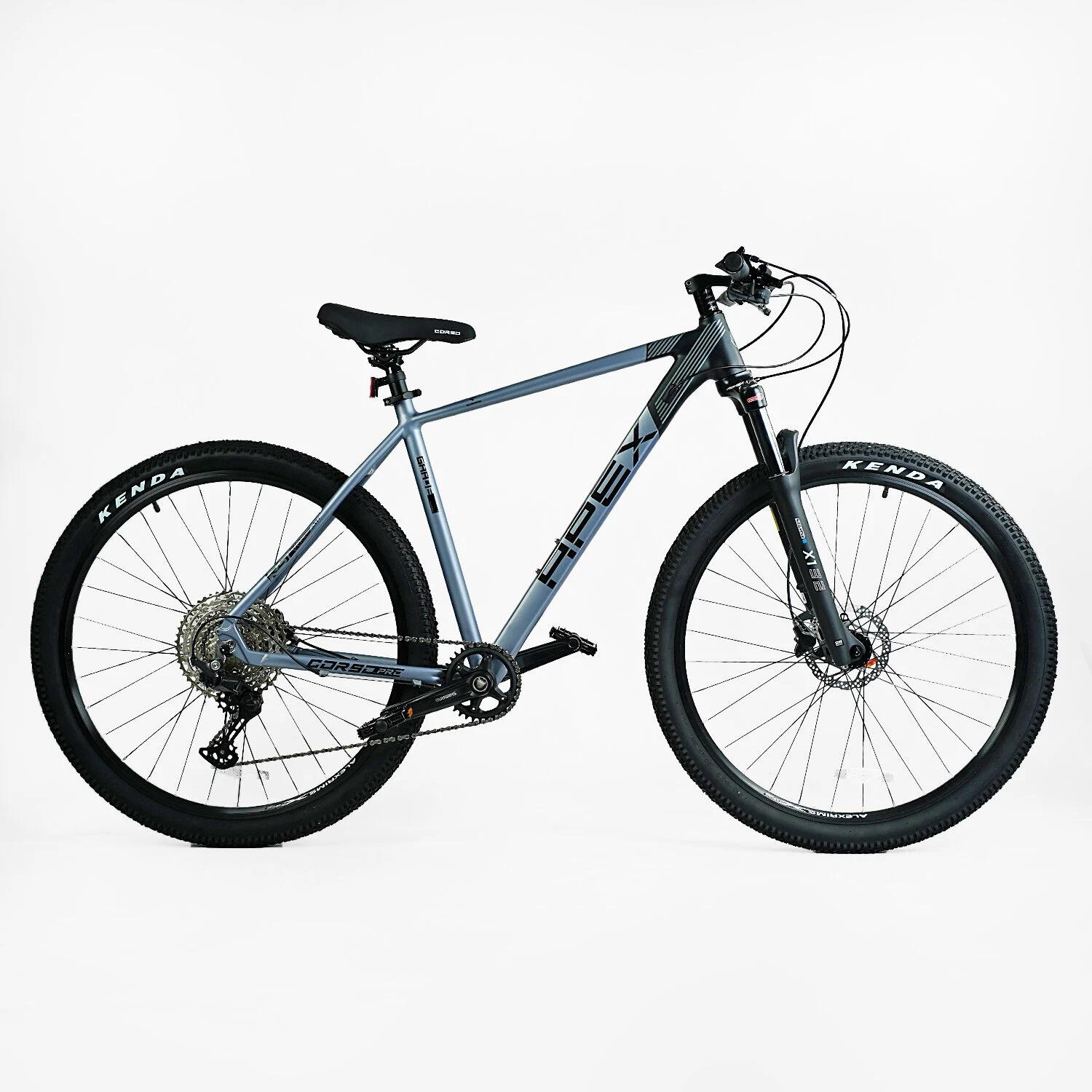 Велосипед спортивный Corso APEX 29" рама алюминиевая 21" оборудование Shimano Deore 12 скоростей собран на 75% Blue (154710) - фото 1