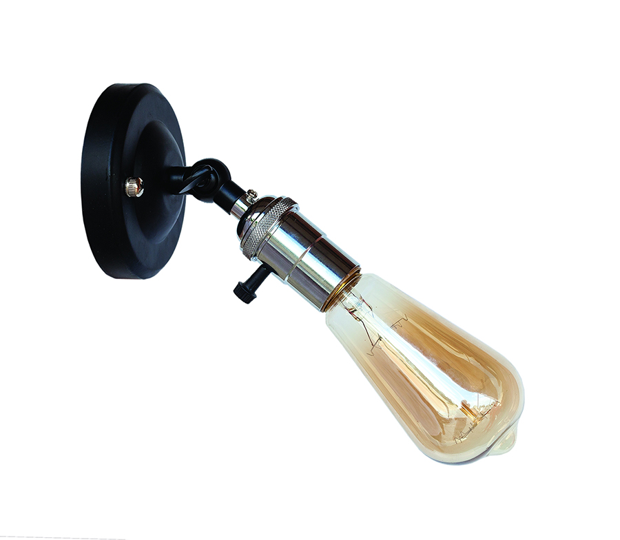 Бра Levistella Lofty короткое с патроном AMP19 Черный/Хром (1963530191)