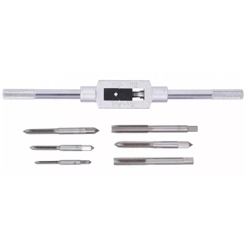 Набор метчиков TACTIX 421303 7в1 M3-M8 с воротком сталь (INSTNTNDT421303MT0) - фото 2