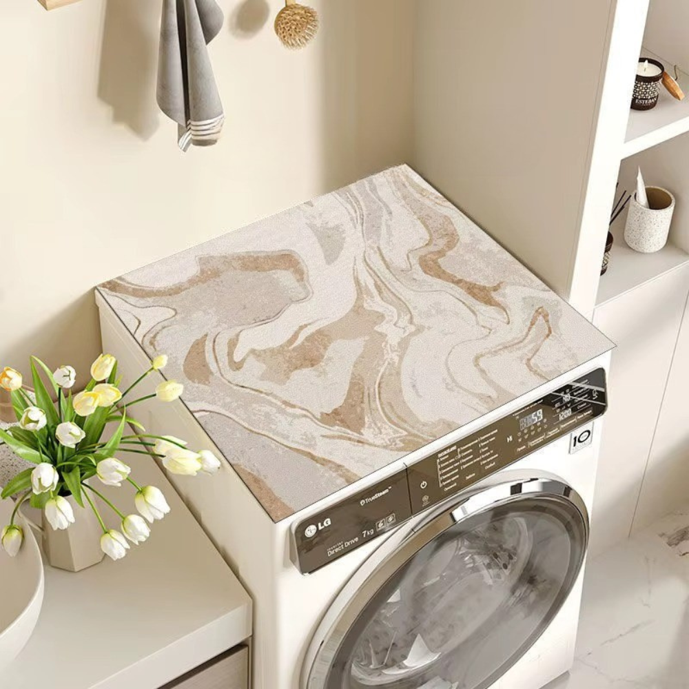 Килимок на пральну машину захисний вологопоглинаючий гумовий пилозахисний квадратний 60х60 см - фото 1