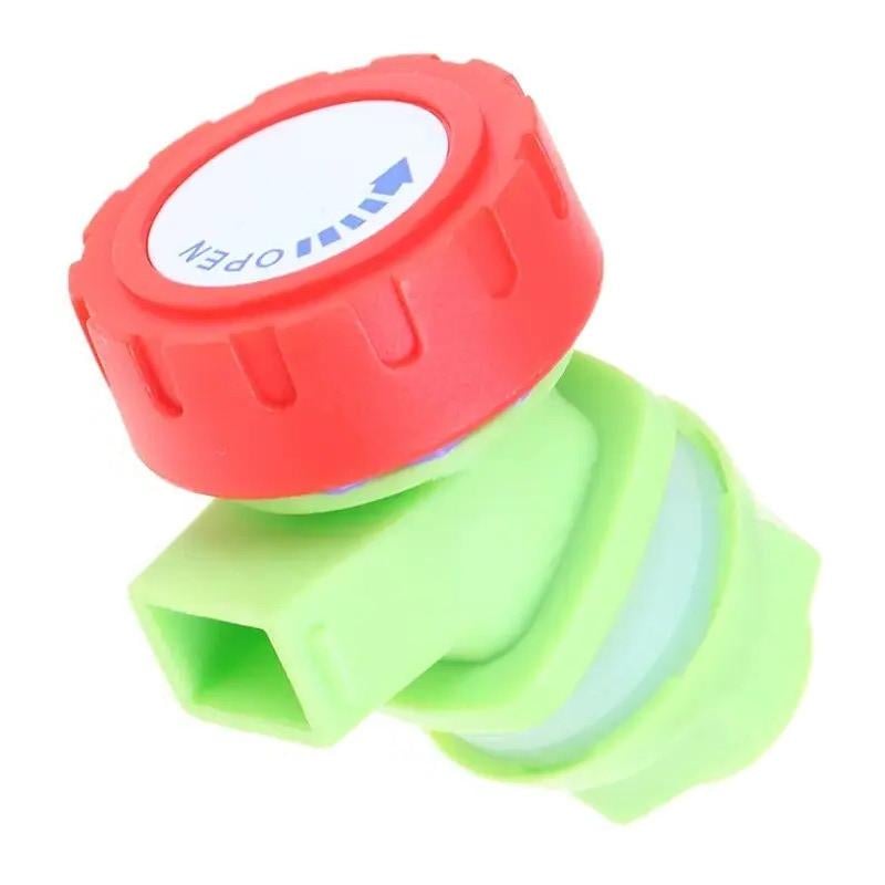 Кран пластиковий для рукомийника ємності каністри 20 мм Зелений