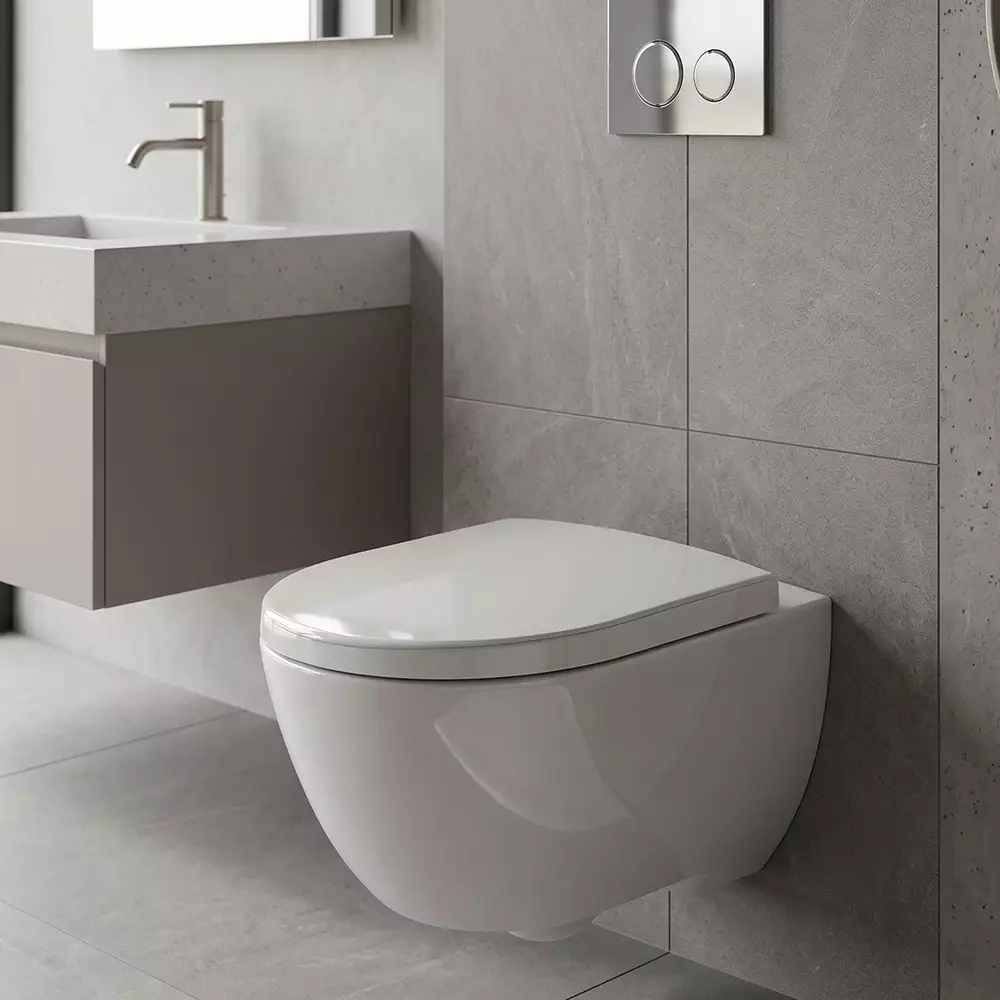 Унитаз подвесной Geberit Modo 502.939.00.1 безобедочный с сиденьем Soft Close (35157894)