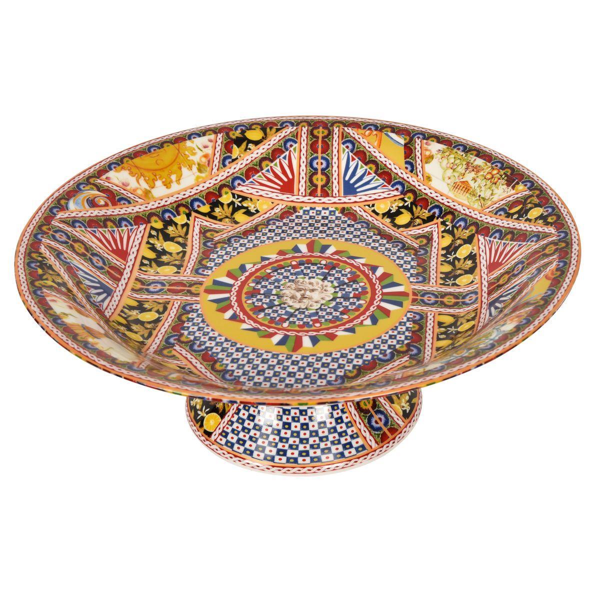 Фруктівниця Palais Royal Santa Rosalia з яскравим малюнком з порцеляни 15х35 см (37048) - фото 2