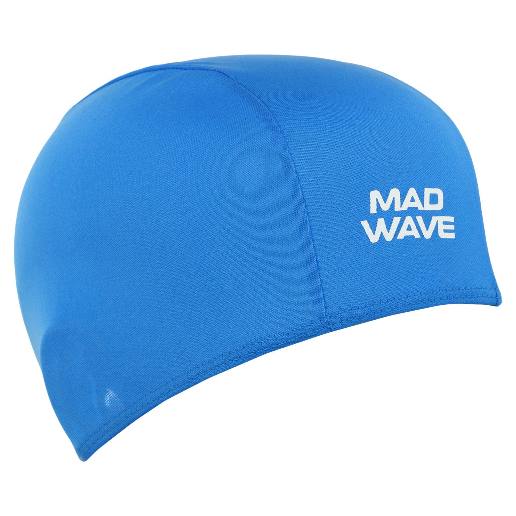 Шапочка для плавания Mad Wave POLY II M05210 текстильная Синий (AM0009433)