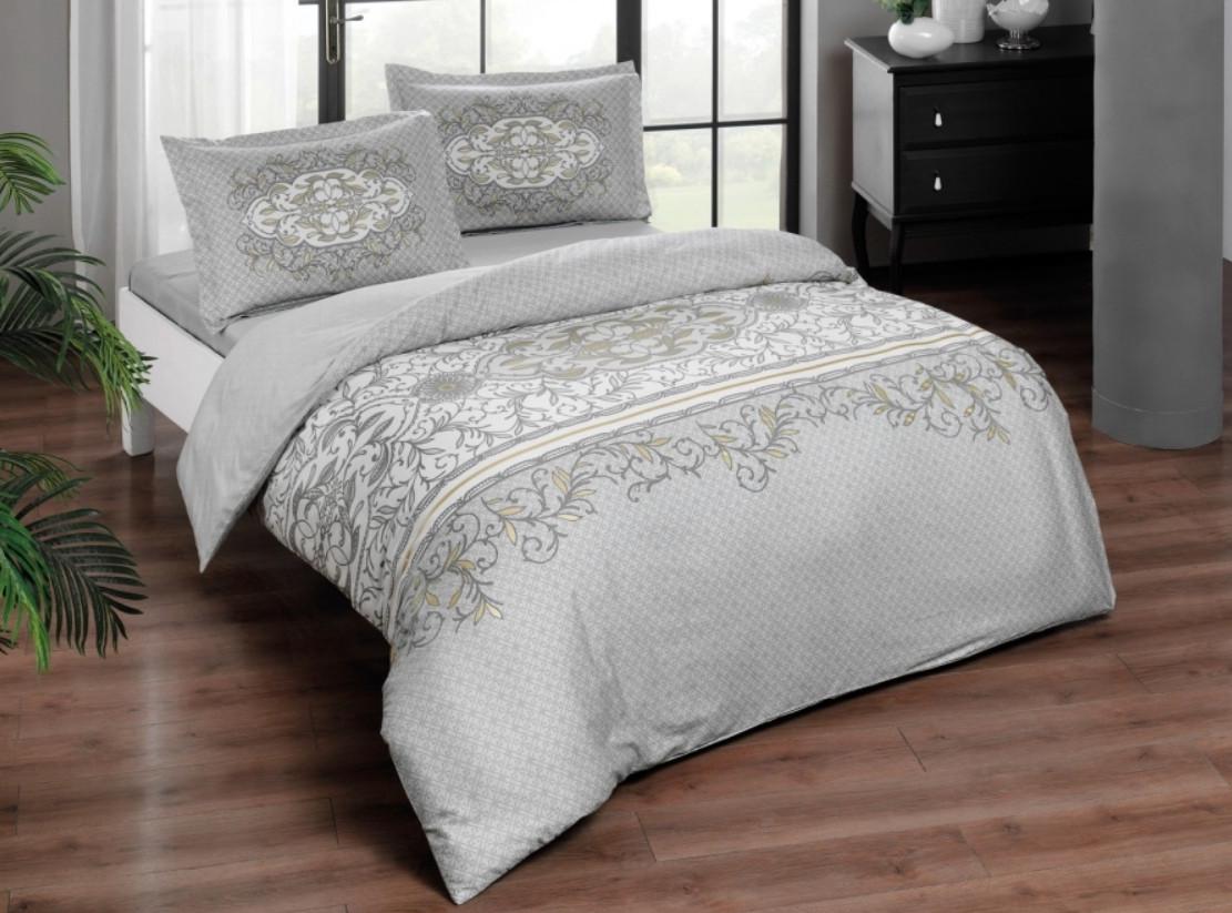 Постельное белье Tac Dalida gri v03 сатин Серый