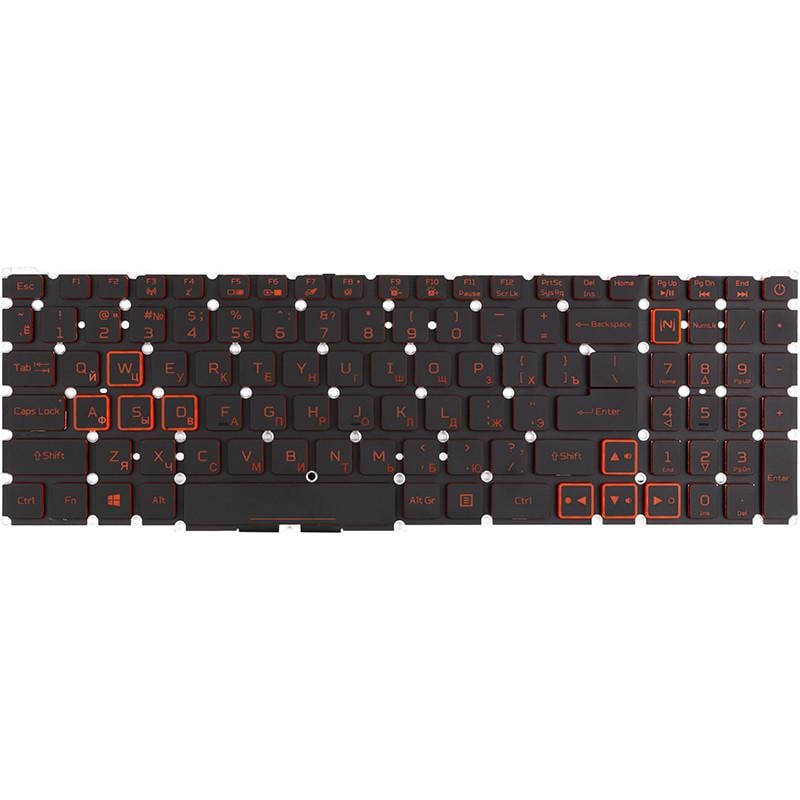 Клавиатура Power для ноутбука Acer Nitro 5 AN515-56 без фрейма подсветка Черный