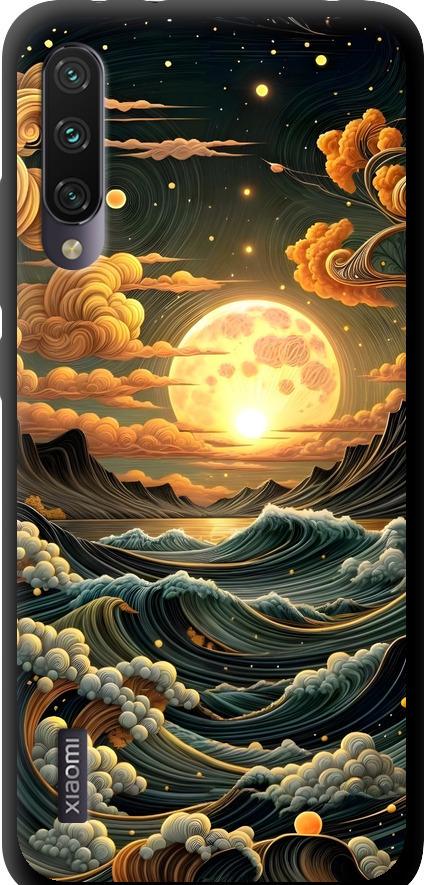 Чехол на Xiaomi Mi A3 Арт волны (6332b-1737-42517)