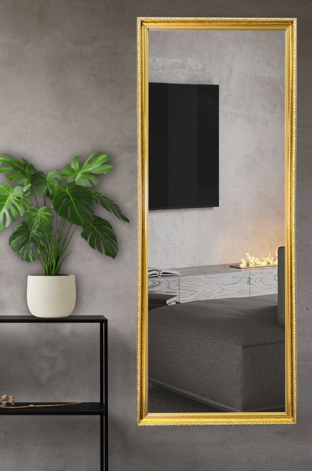 Дзеркало настінне CRYSTAL GLASS в багетній золотій пластиковій рамі 4d 1800х800 мм (С2019)