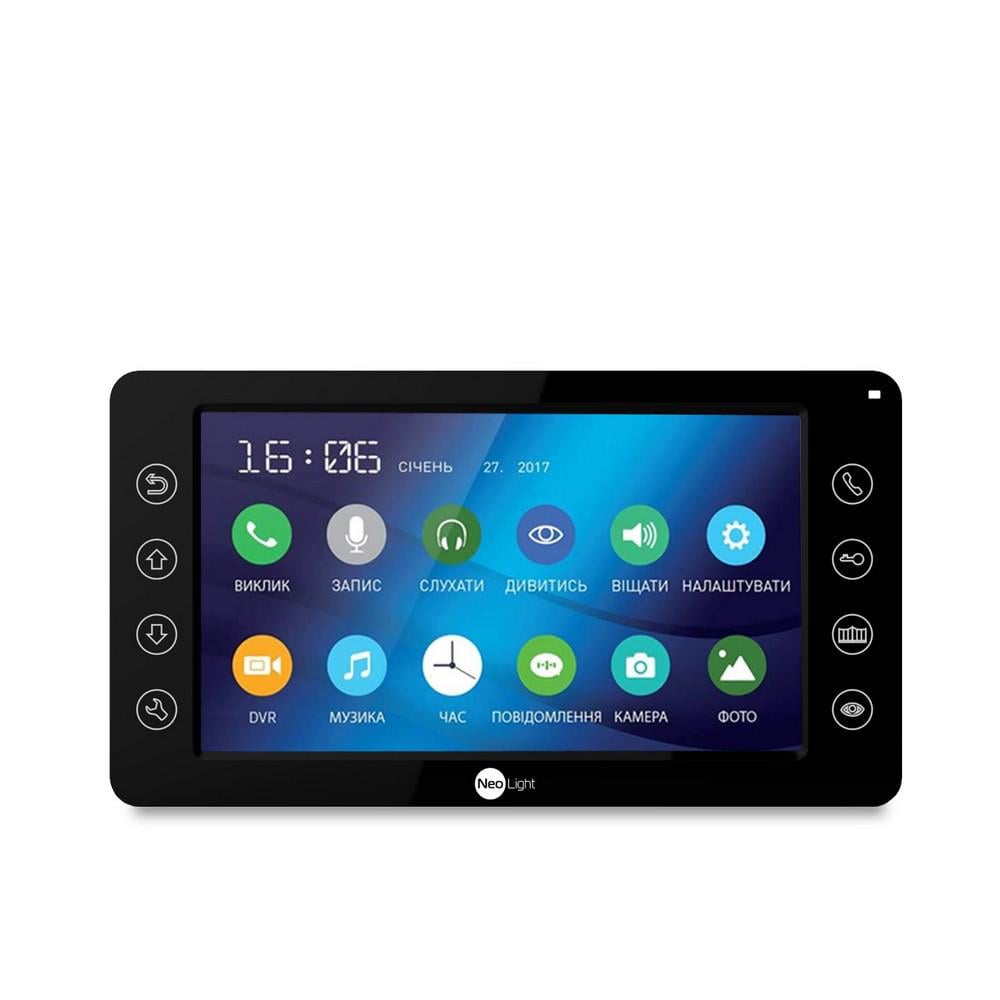 Комплект відеодомофона NeoLight Kappa+ HD Black + Solo FHD Silver (127576)