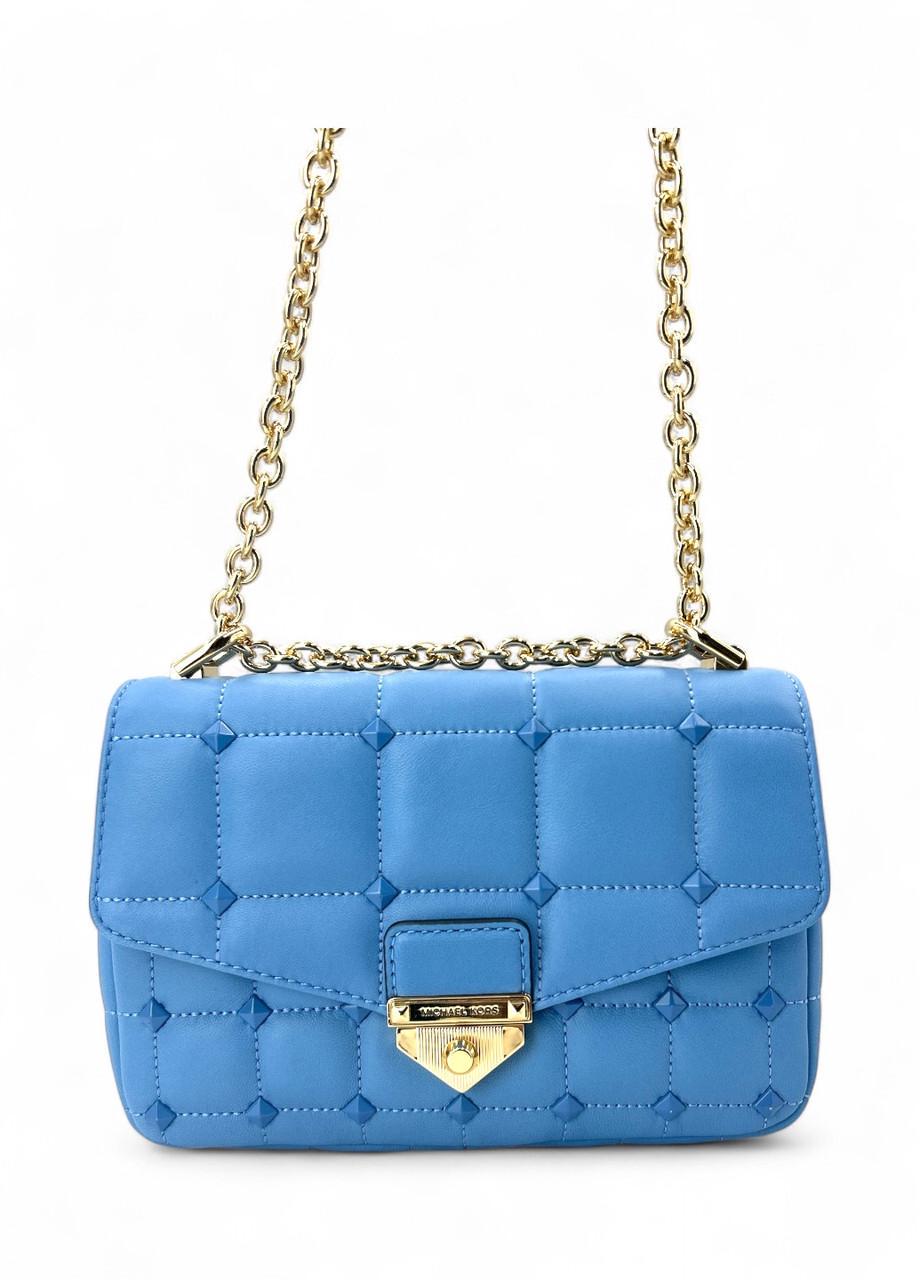 Женская сумка Michael Kors Soho 30S1G1SL1L Sth Pacific SM Chain Shldr Leather Голубой (2767354227)