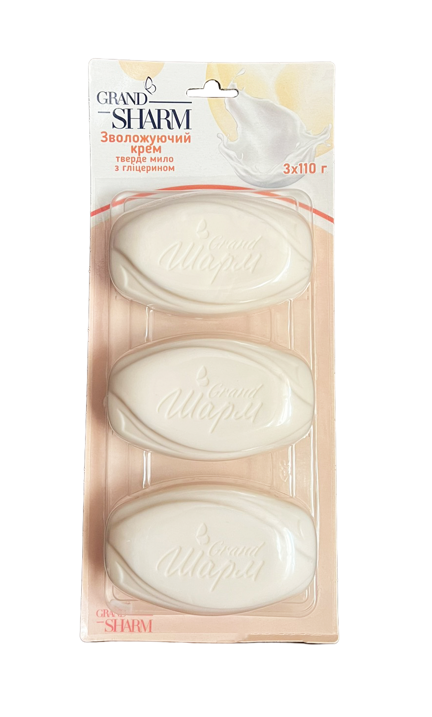 Мыло туалетное Grand Sharm Увлажняющий крем 3×110 г (133873)