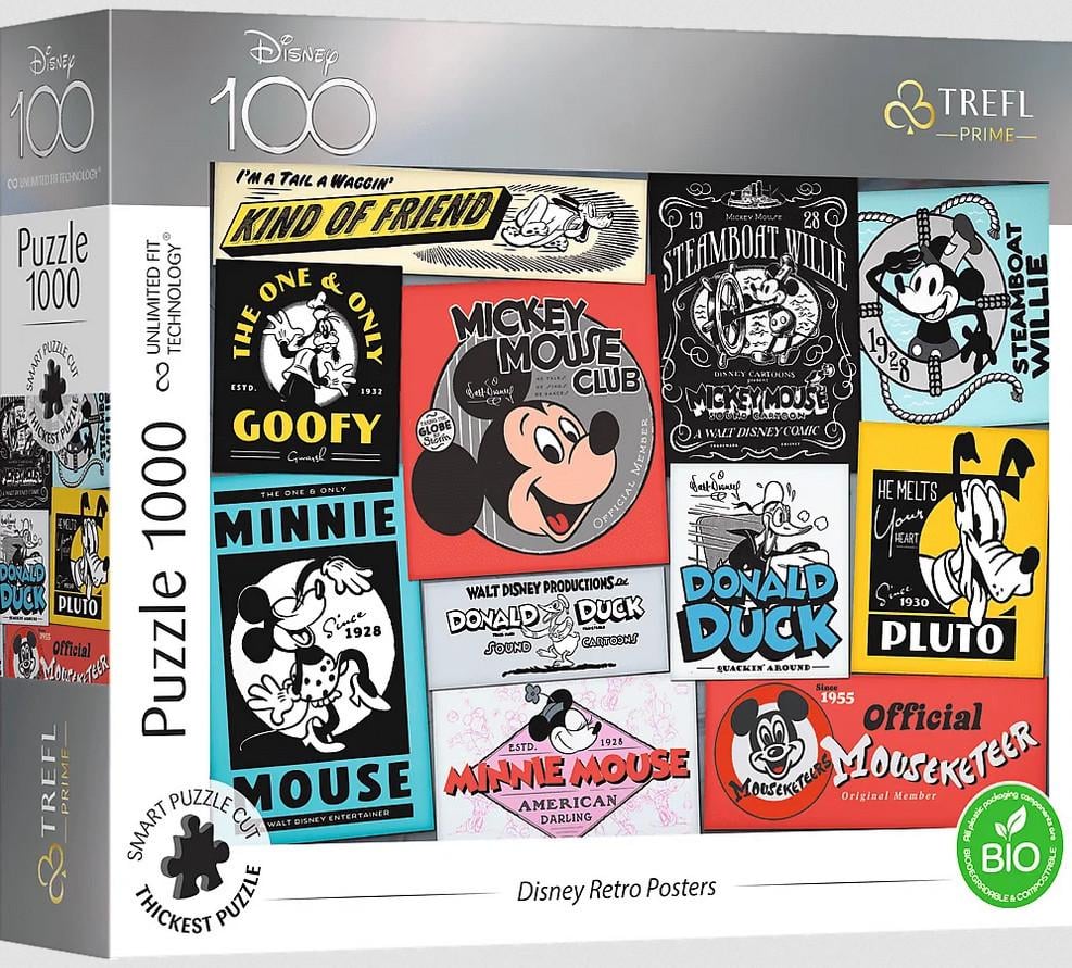 Пазл Trefl Бескрайняя коллекция: Ретро постеры от Дисней 1000 эл.