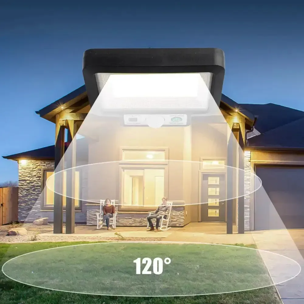 Ліхтар прожектор вуличний T-09 із сонячною панеллю та датчиком руху (234564447) - фото 3 Ліхтар прожектор вуличний T-09 із сонячною панеллю та датчиком руху (234564447) - фото 3