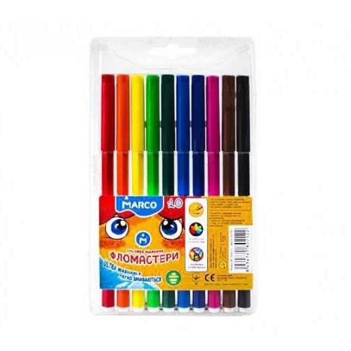 Фломастери Marco Super Washable 10 кольорів (1690-10)