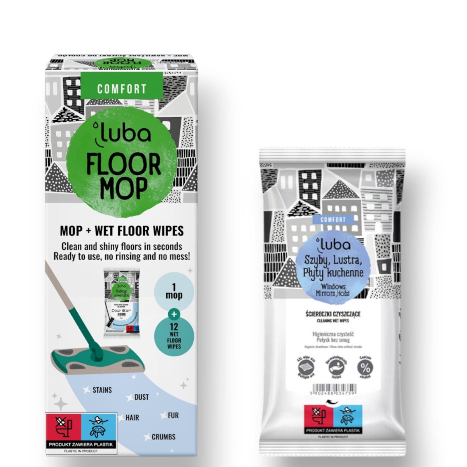 Набір Luba Comfort FLOOR MOP з серветками для миття підлоги та серветки для миття вікон