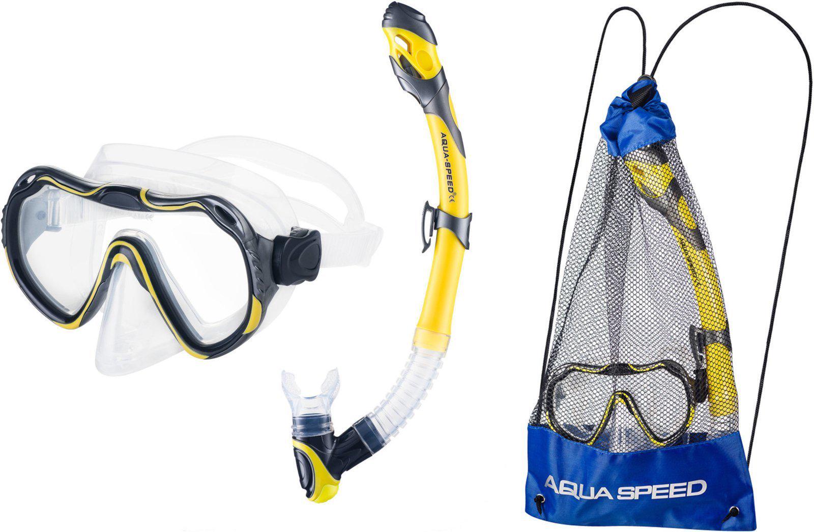 Маска и трубка Aqua Speed JAVA/ELBA 8206 OSFM Желтый (00000020214-9e611) - фото 2