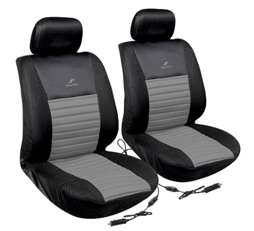 Авточехлы с подогревом Milex Arctic Racing PP-A54018 на передние сиденья Темно-серый (108557)