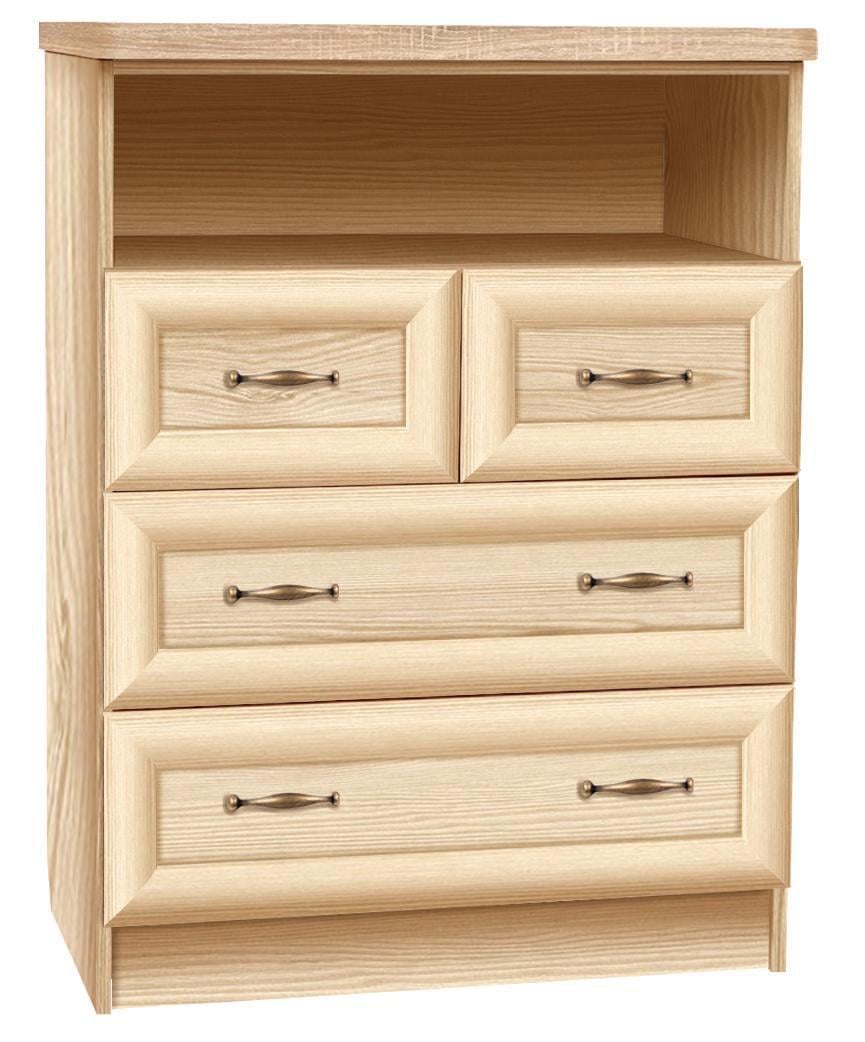 Комод МАКСІ-МЕблі Кантрі МДФ накладки профіль плюс Родос світлий (12470)