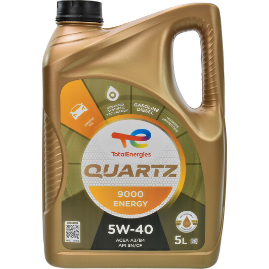 Моторное масло Total Quartz 9000 Energy A3/B4 SP 5W-40 5 л (156812)