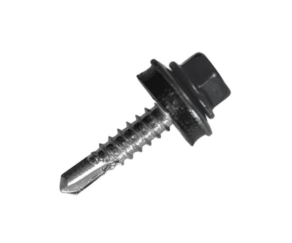 Саморез кровельный по металлу с шайбой EPDM MAXPRO 5,5х25 мм 250 шт. RAL-7024 (SDSM-55257024) - фото 1