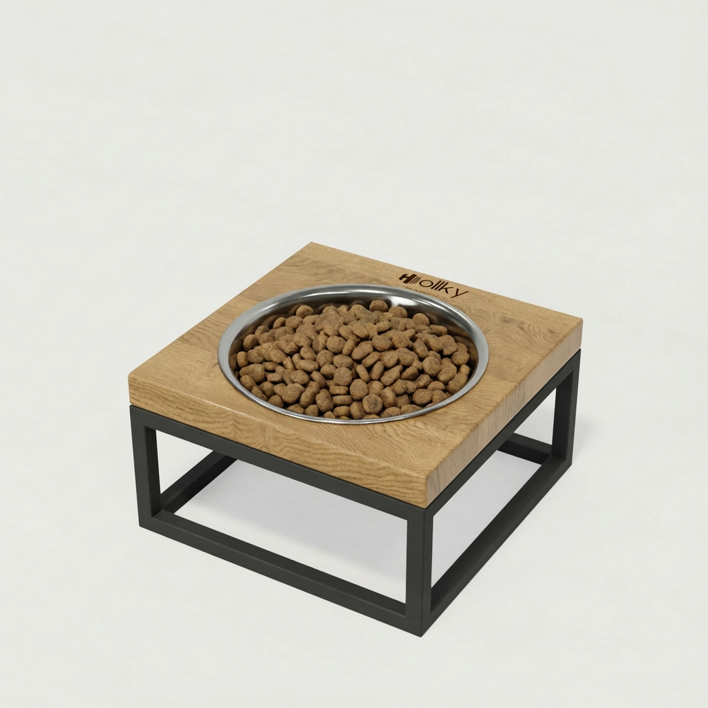 Миска на підставці для котів і маленьких собак Hollky Base Solo S 0,45 л (S-18187-GRNT) - фото 1 Миска на підставці для котів і маленьких собак Hollky Base Solo S 0,45 л (S-18187-GRNT) - фото 1