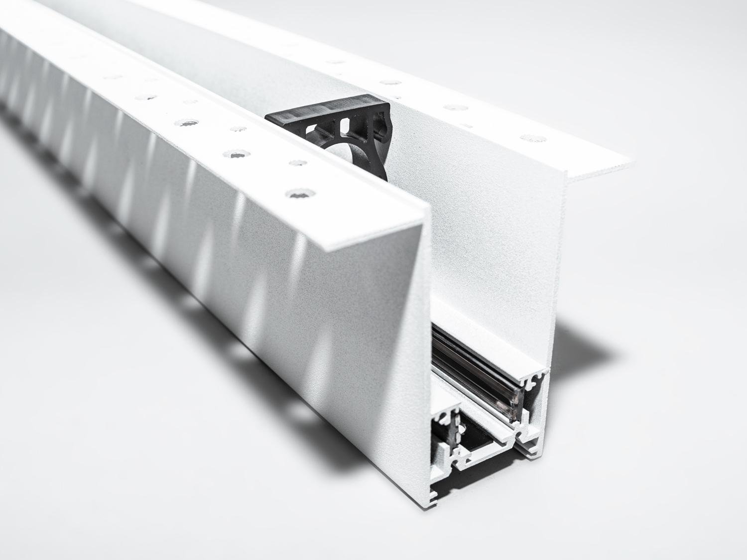 Рейлинг-шинопровод для магнитной трековой системы для скрытой установки 1 м (QY-CX101W-35-1M-WH)