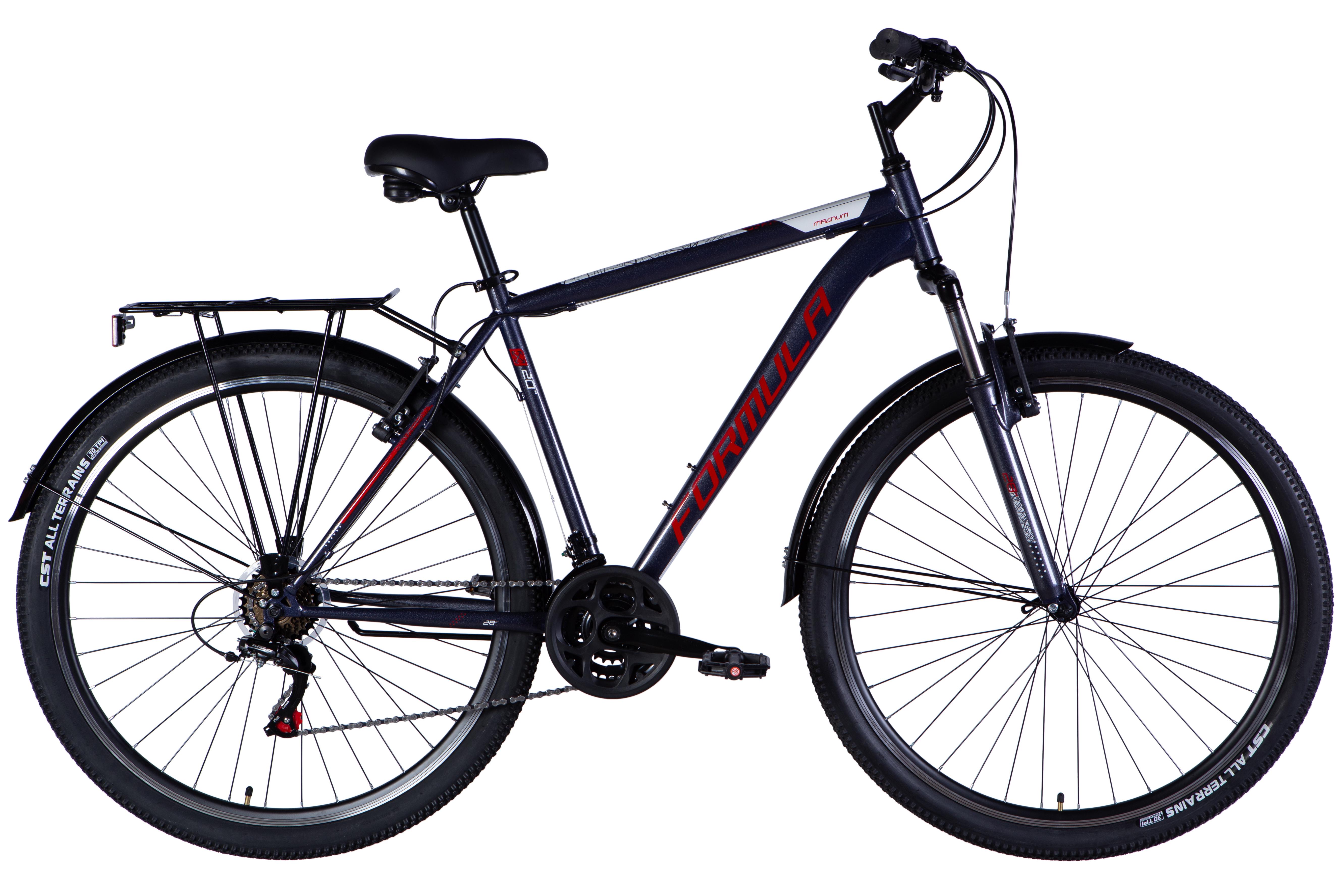 Велосипед ST 2025 28" Formula 2025 MAGNUM DD FR рама 20,5" Темно-серебристый с красным (OPS-FR-28-039)