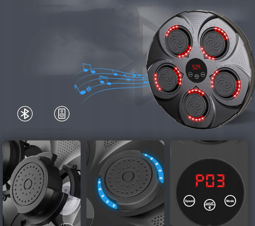 Музичний бокс із динаміком і світловою індикацією ударів (2104618357) - фото 8 Музичний бокс із динаміком і світловою індикацією ударів (2104618357) - фото 8