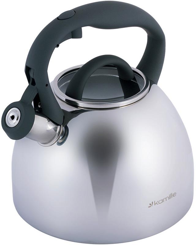 Чайник Kamille Whistling Kettle со свистком нержавеющая сталь 2,7 л