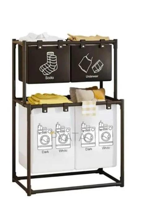 Корзина для белья на 4 секции