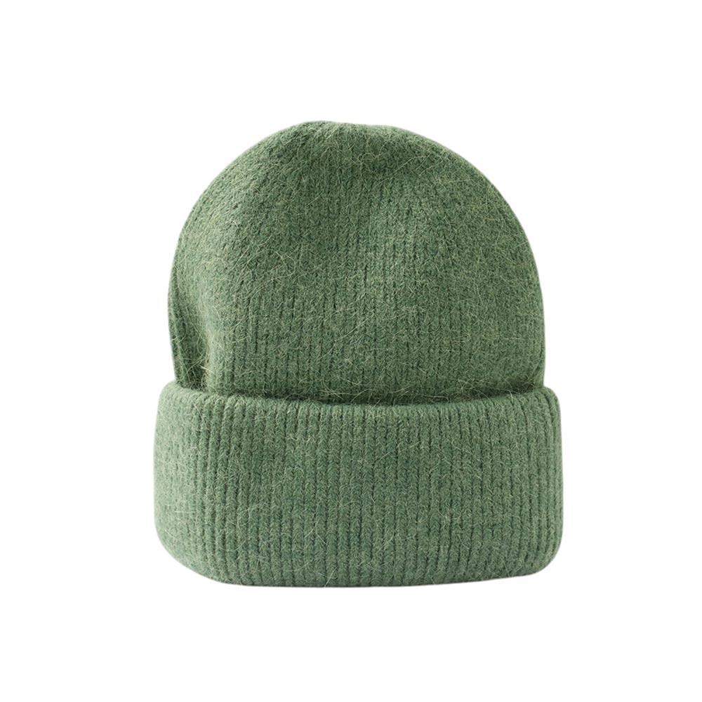 Шапка женская зимняя из ангорки Оливковый (TA0086_4) - фото 1