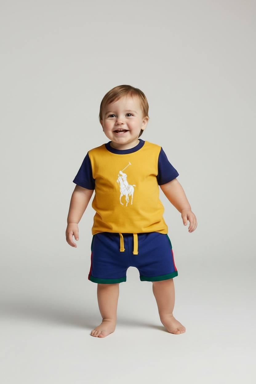 Костюм Polo Ralph Lauren 12 місяців 74-80 см Жовто-синій