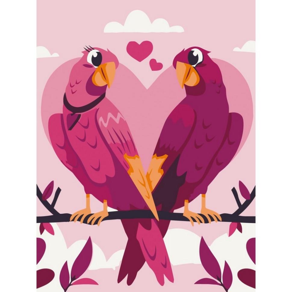 Картина по номерам Влюбленные неразлучники 11702-AC 30x40 см (RLT50023)