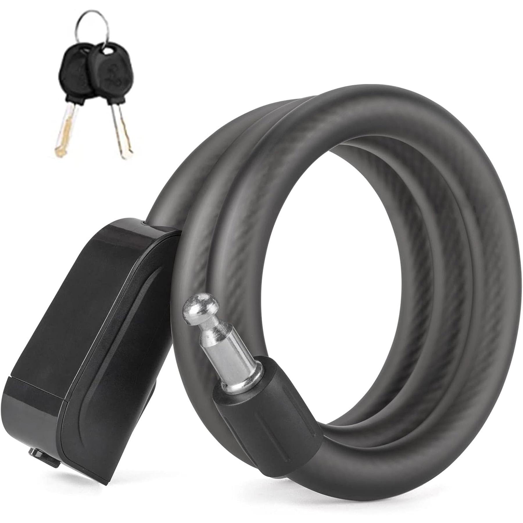 Замок велосипедний тросовий під ключ ROCKBROS RKS610 115 см Чорний (RB-RKS610-7030) - фото 1 Замок велосипедний тросовий під ключ ROCKBROS RKS610 115 см Чорний (RB-RKS610-7030) - фото 1