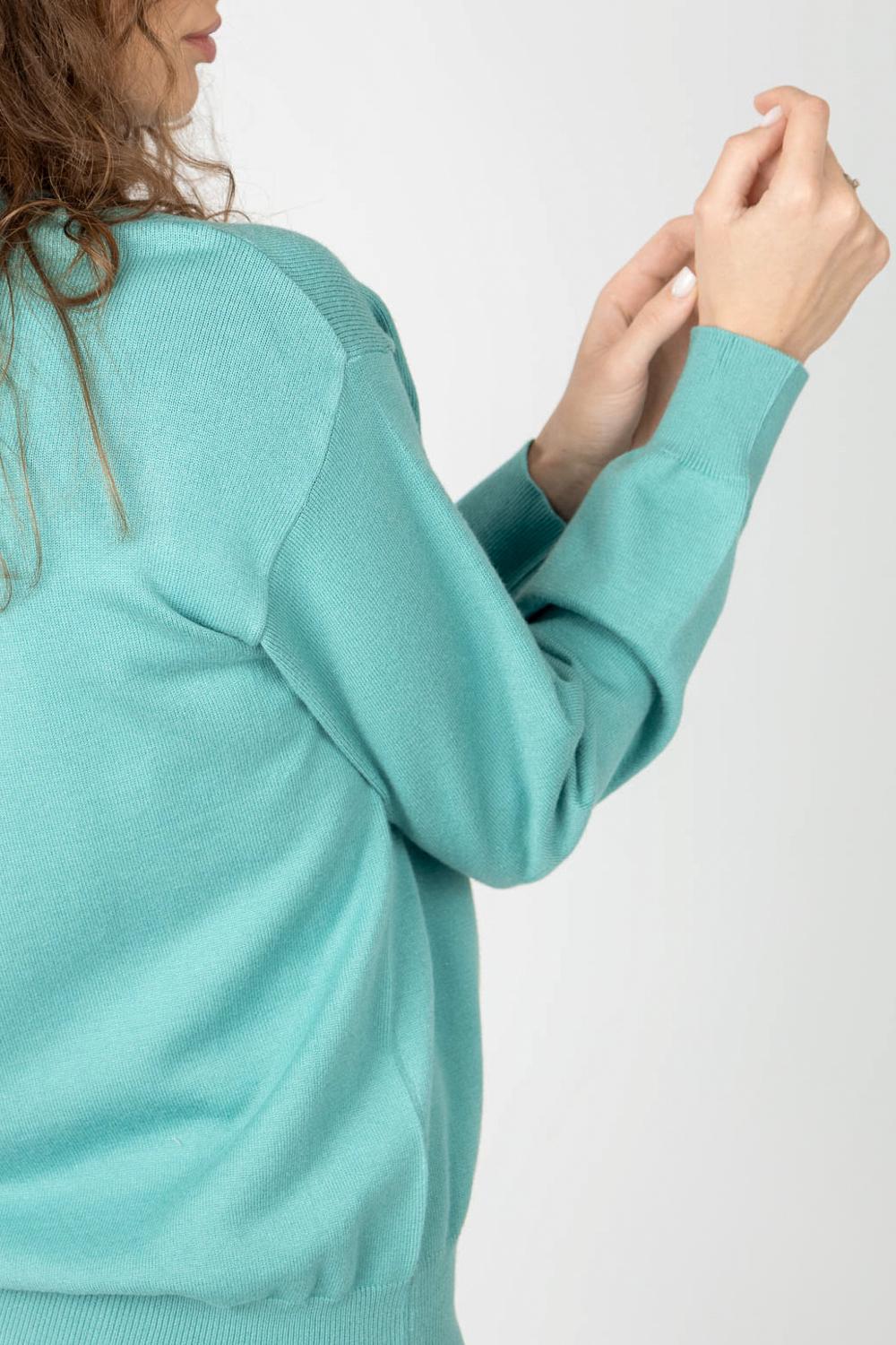 Джемпер женский р. 44 Бирюзовый (SKT000953779) - фото 3